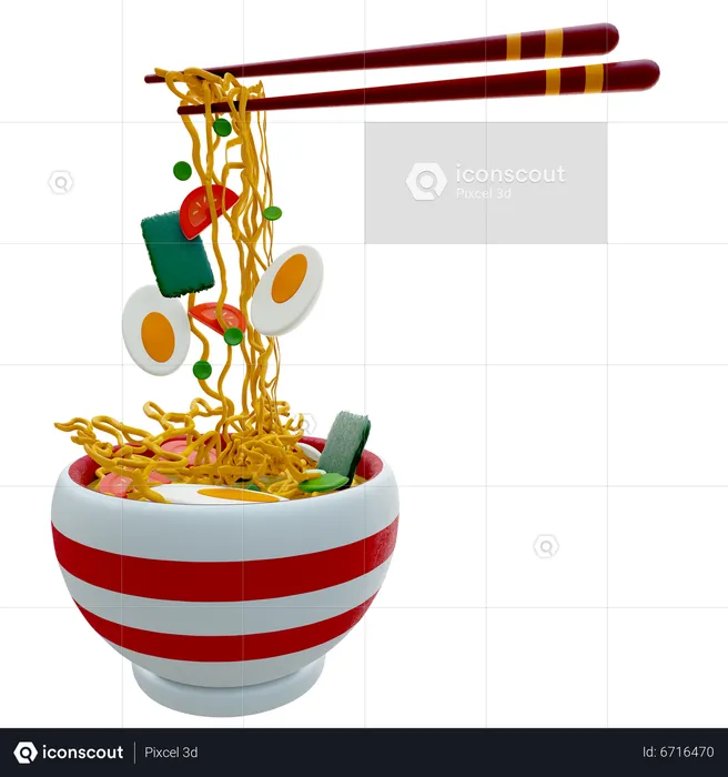 Ramen Noodles Cup  3D Icon