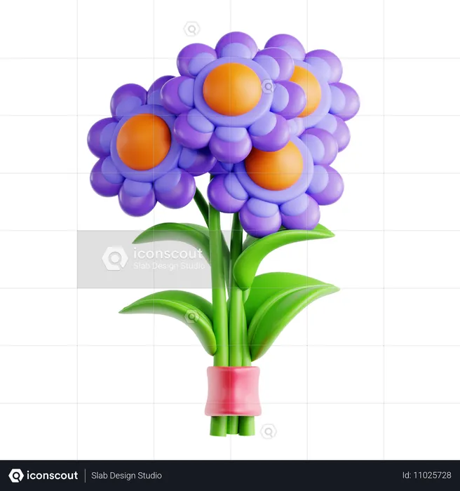 Ramo de flores  3D Icon