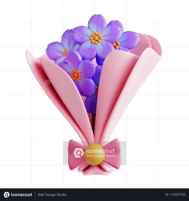 Ramo de flores  3D Icon