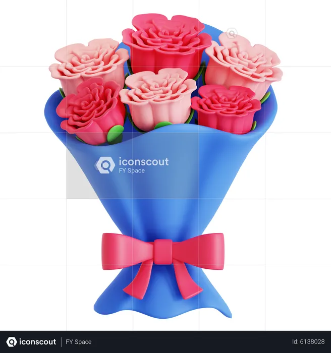 Ramo de rosas  3D Icon