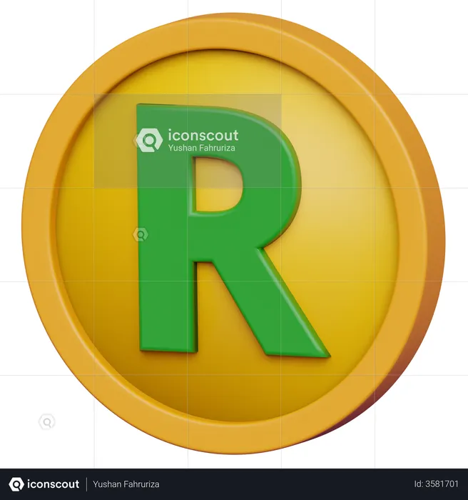 Rand Coin  3D Icon