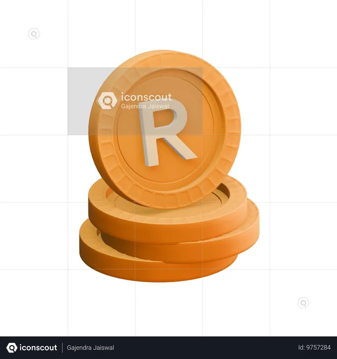 Rand sud-africain  3D Icon