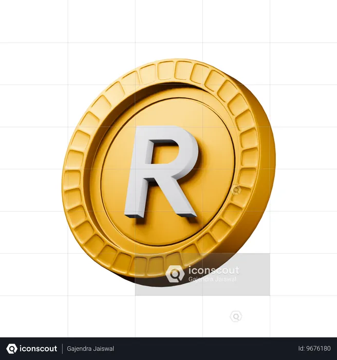 Rand sul-africano  3D Icon