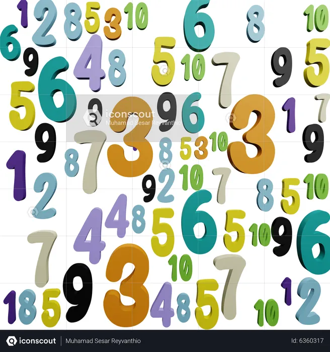 Random Numbers  3D Icon