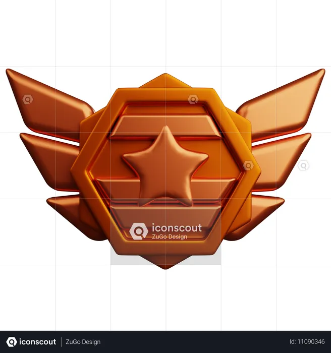 Rang bronze  3D Icon