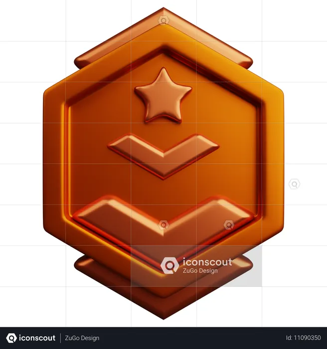 Rang bronze  3D Icon