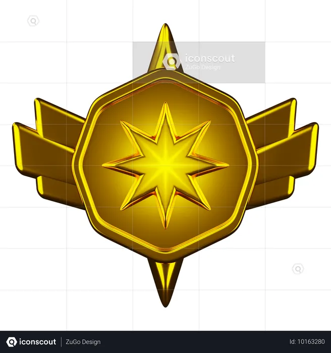 Rang Gold  3D Icon