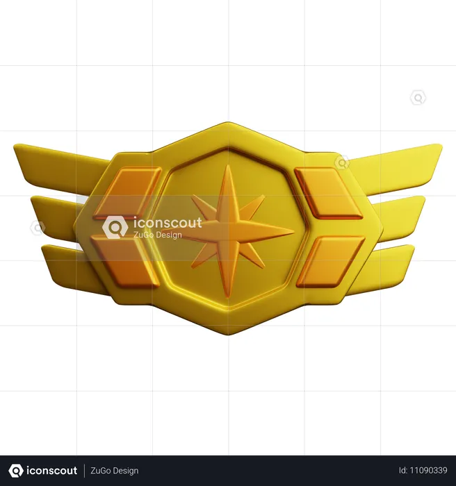 Rang Gold  3D Icon