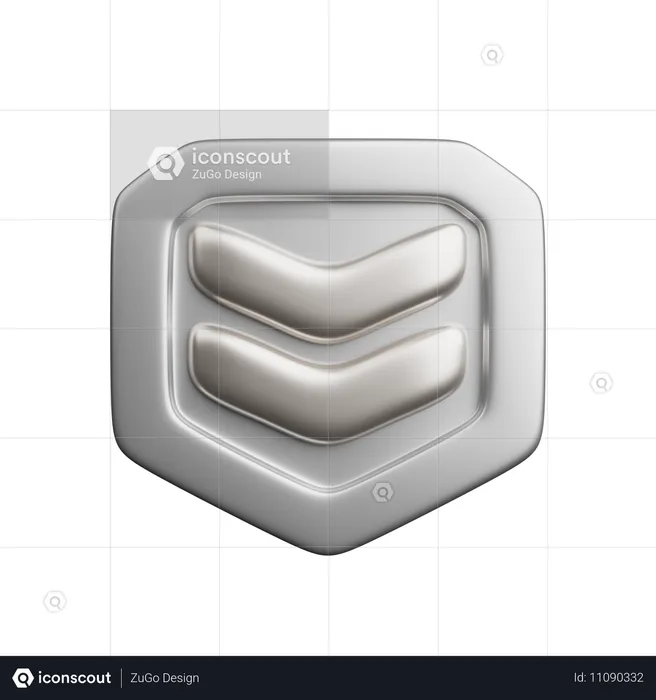 Rang Silber  3D Icon