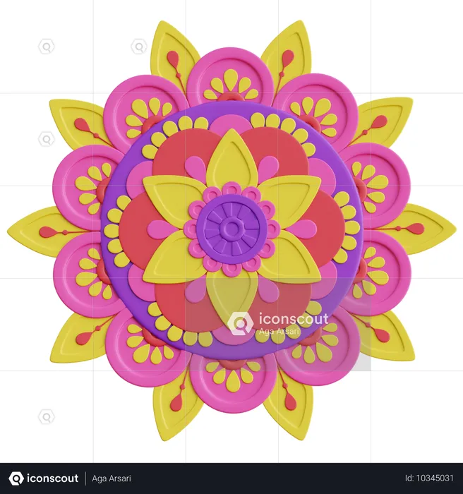 Rangoli  3D Icon