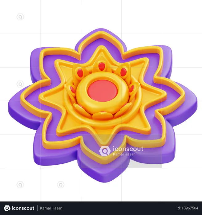 Rangoli  3D Icon