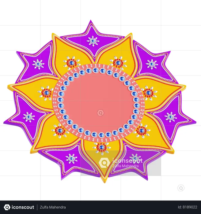 Rangoli  3D Icon