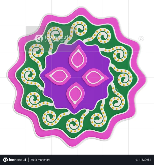 Rangoli  3D Icon