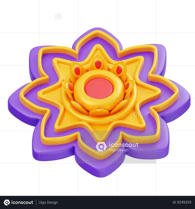 Rangoli  3D Icon
