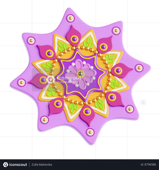 Rangoli  3D Icon