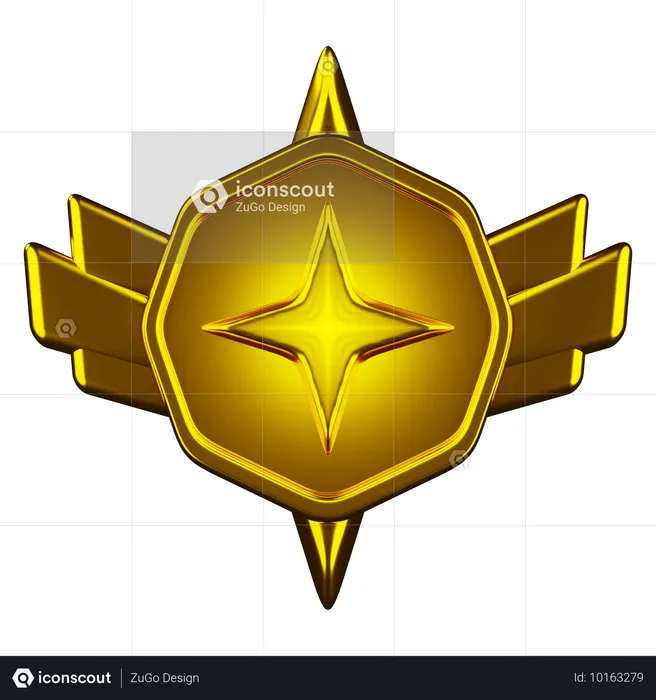 Rank Gold  3D Icon