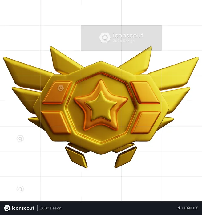 Rank Gold  3D Icon