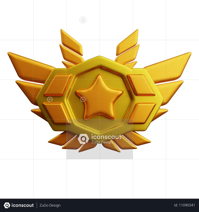 Rank Gold  3D Icon