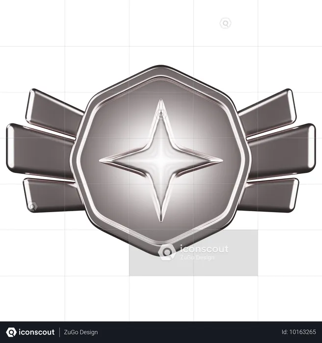 Rank Silver  3D Icon