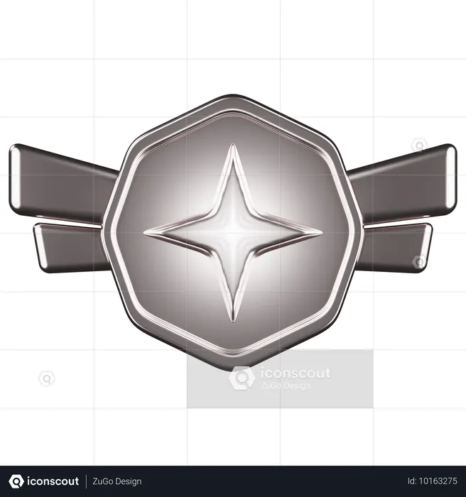 Rank Silver  3D Icon