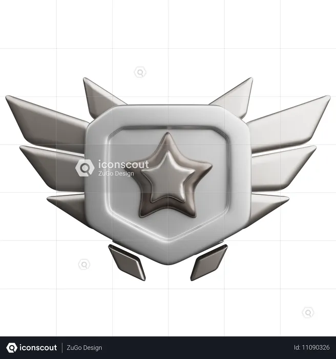 Rank Silver  3D Icon