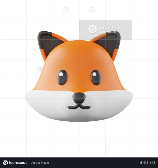 Raposa Emoji 3D Icon