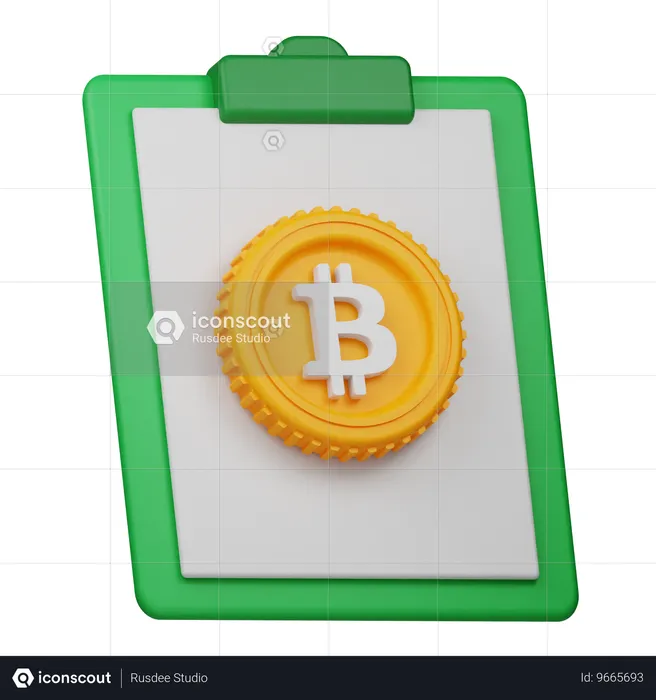 Rapport Bitcoin  3D Icon