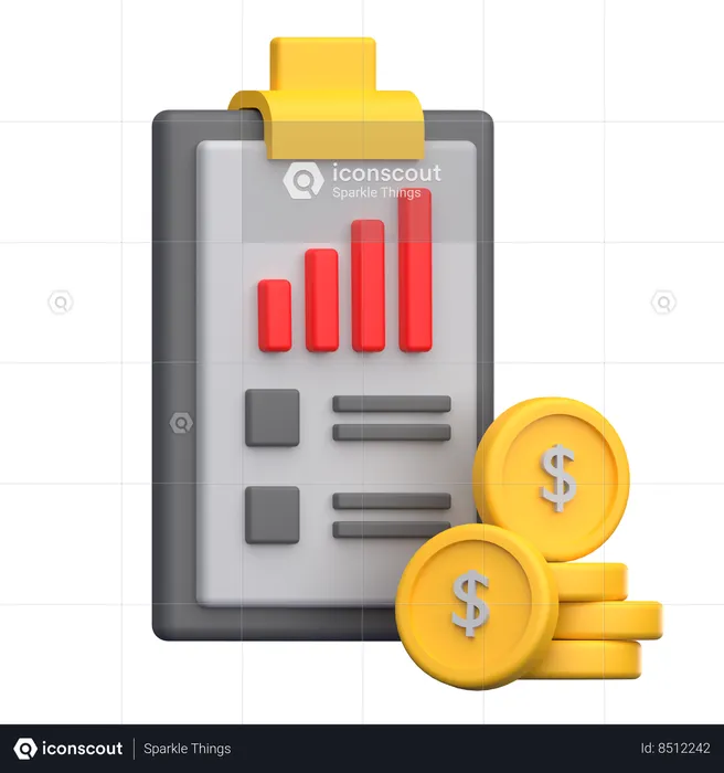 Rapport de vente  3D Icon