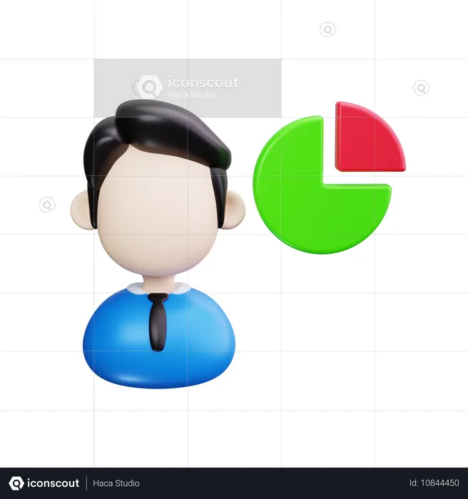 Rapport de diagramme à secteurs d'activité  3D Icon