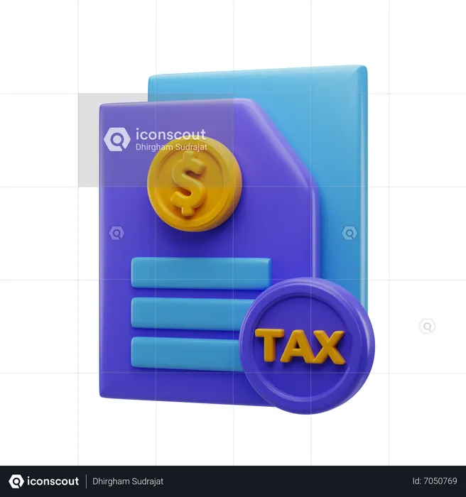 Rapport fiscal  3D Icon