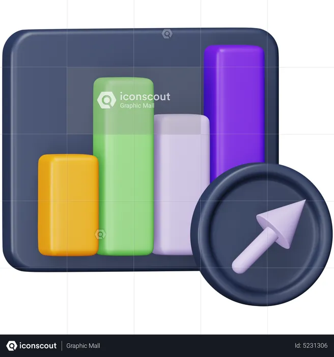 Rapport statistique  3D Icon