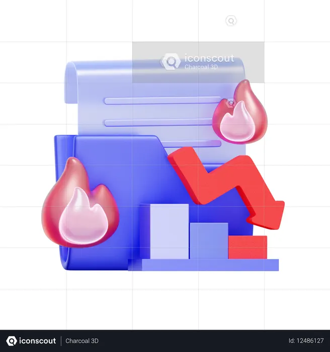 Rapport sur la crise financière  3D Icon