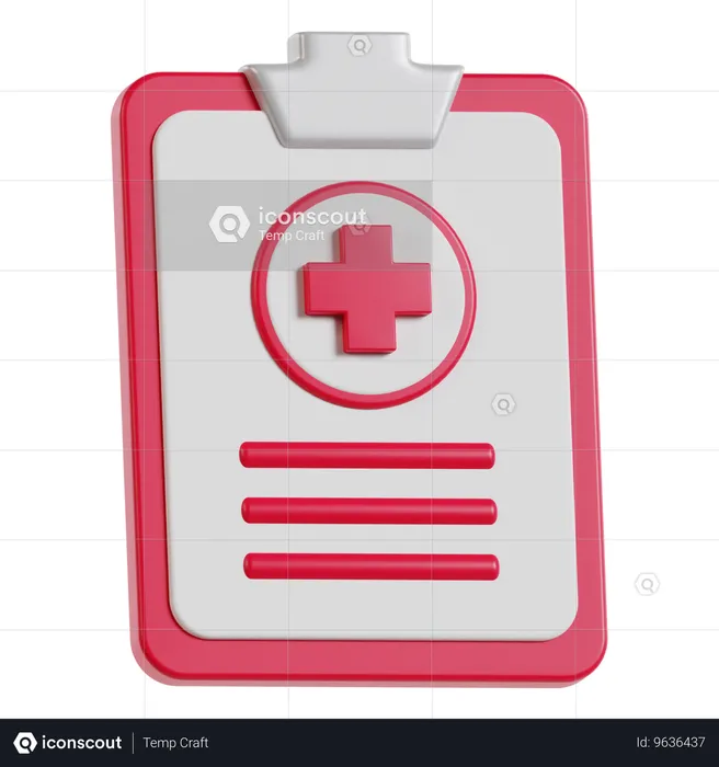 Referto medico  3D Icon