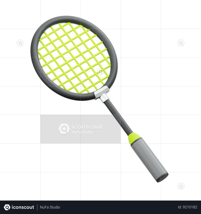 Raquete de badminton  3D Icon