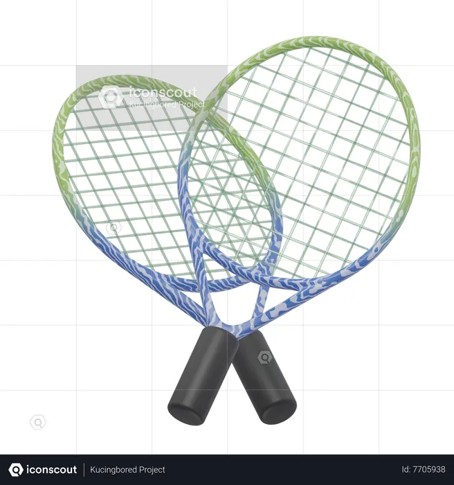 Raquettes de tennis  3D Icon