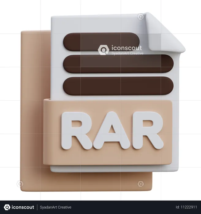 Rarファイル  3D Icon