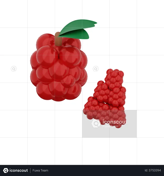 Raspberry  3D Illustration
