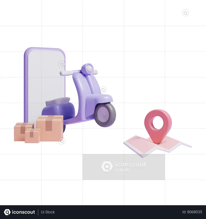 Rastreamento de entrega on-line  3D Icon