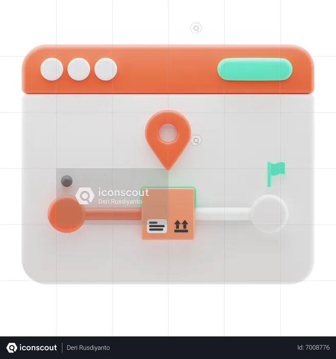 Rastreamento de pacotes  3D Icon