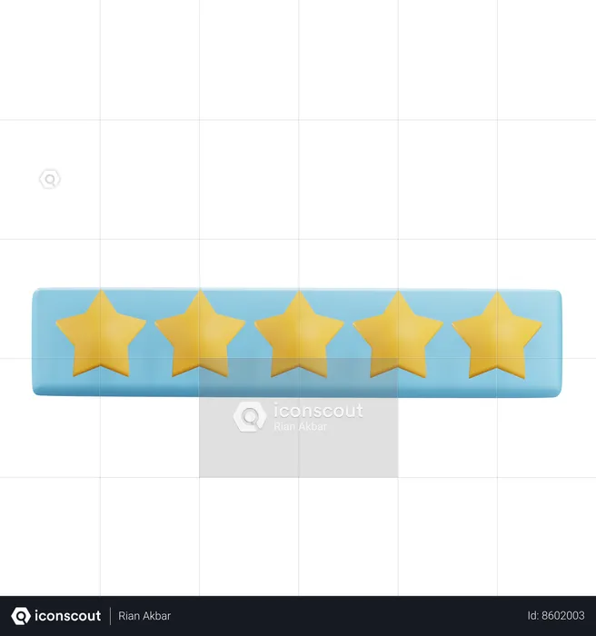 Rating Five Stars  3D Icon