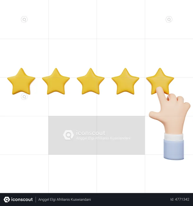 Rating Five Stars  3D Illustration