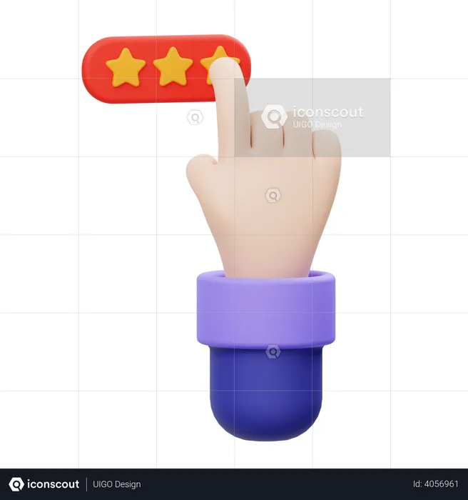 Rating Hand Gesture  3D Illustration