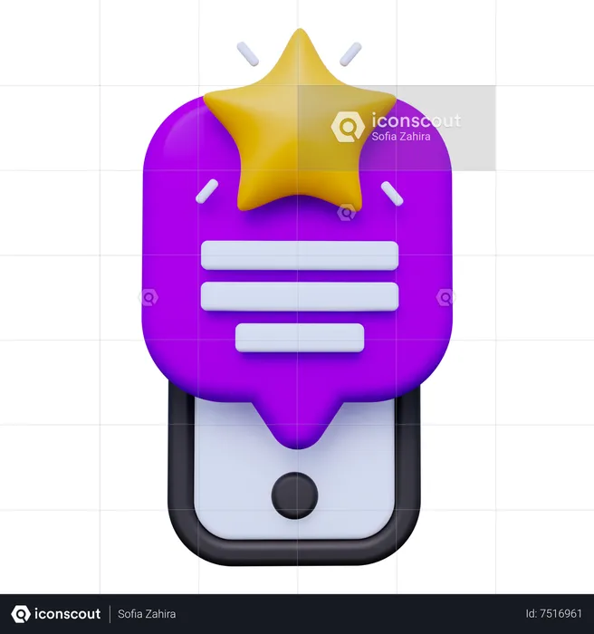 Rating Message  3D Icon