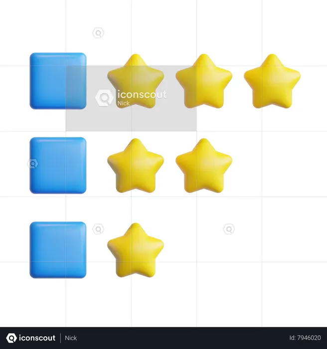 Rating Stars  3D Icon