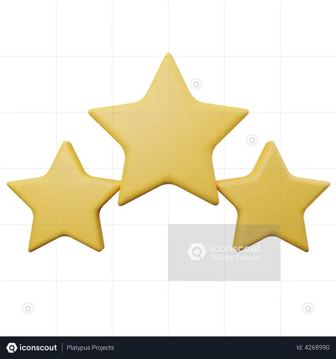 Rating Stars  3D Illustration