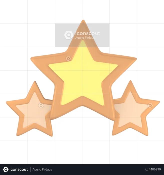 Rating Stars  3D Illustration