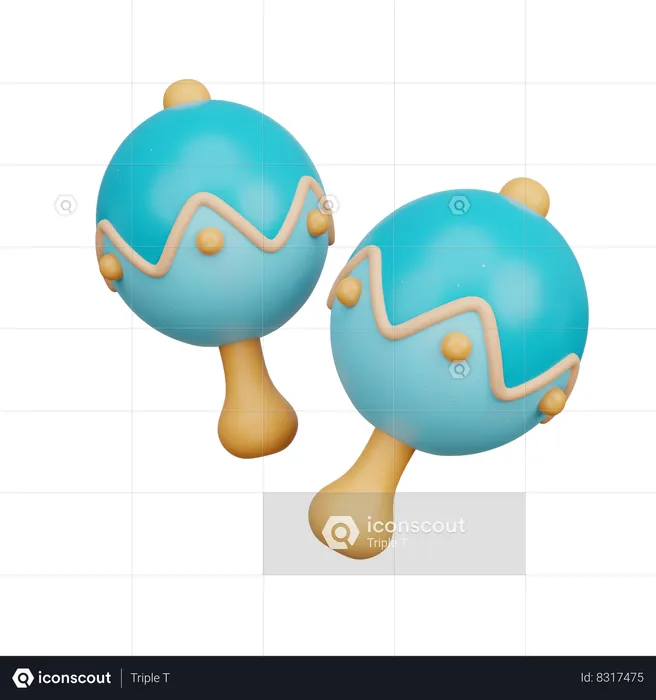 Rattle Toy  3D Icon