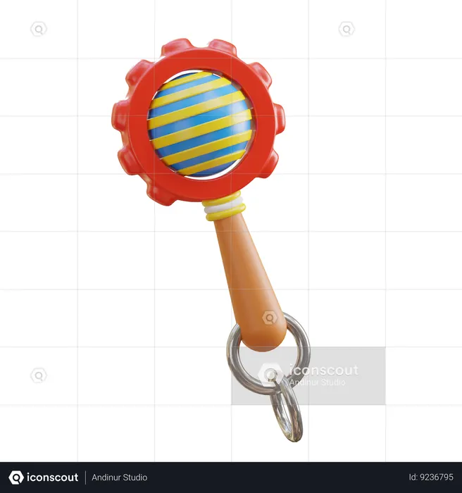 Rattle Toy  3D Icon