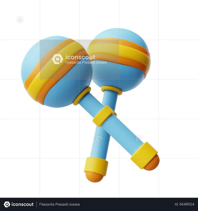 Rattle toy  3D Icon