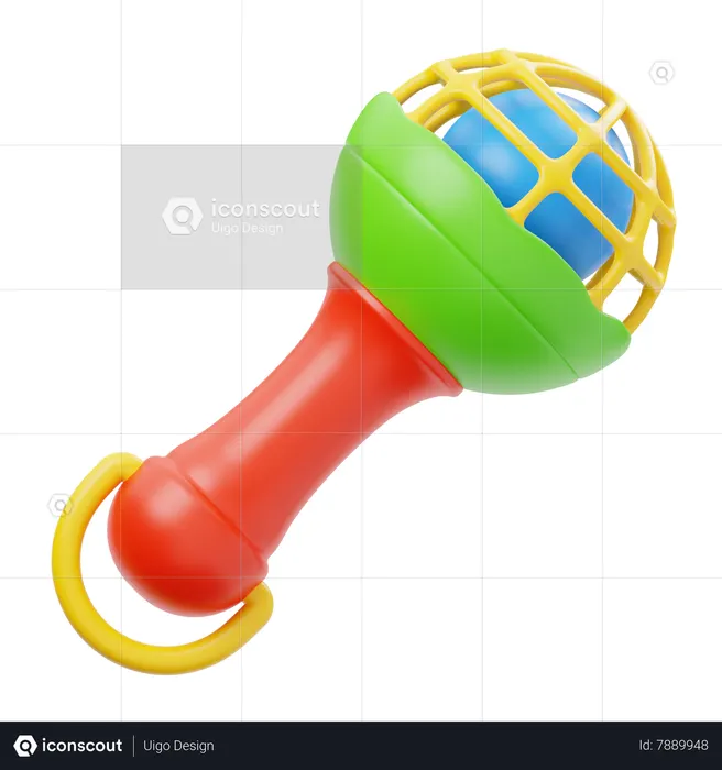 Rattle Toy  3D Icon